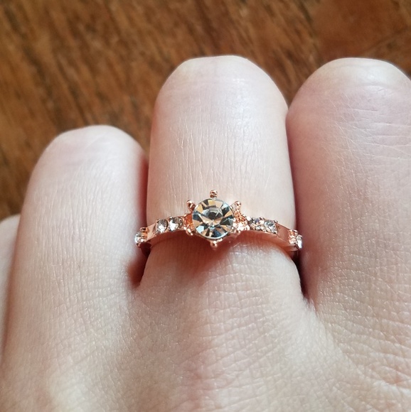 NWOT 14K GP Rose Gold CZ Ring, sz 6 - Picture 15 of 16